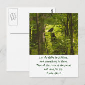 Katvogel im Waldgrün Postkarte (Vorne/Hinten)