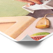 KATWALKS: Bulldog im Barbers Poster Art (Ecke)