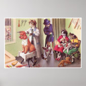 KATWALKS: Bulldog im Barbers Poster Art (Vorne)