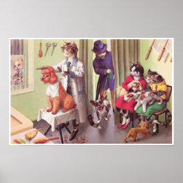 KATWALKS: Bulldog im Barbers Poster Art