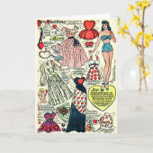 Katy Keene Paper Doll Grußkarte Karte (Gelbe Blume)