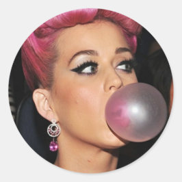 Katy Perry Bubble Gum Runder Aufkleber