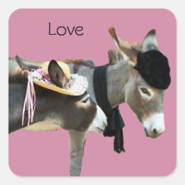 Katy & Stuart Quadratischer Aufkleber