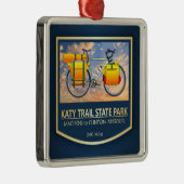 Katy Trail (bike2)2 Ornament Aus Metall (Rechts)