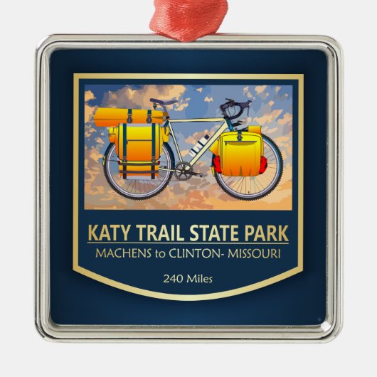 Katy Trail (bike2)2 Ornament Aus Metall (Vorne)