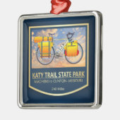 Katy Trail (bike2)2 Ornament Aus Metall (Links)