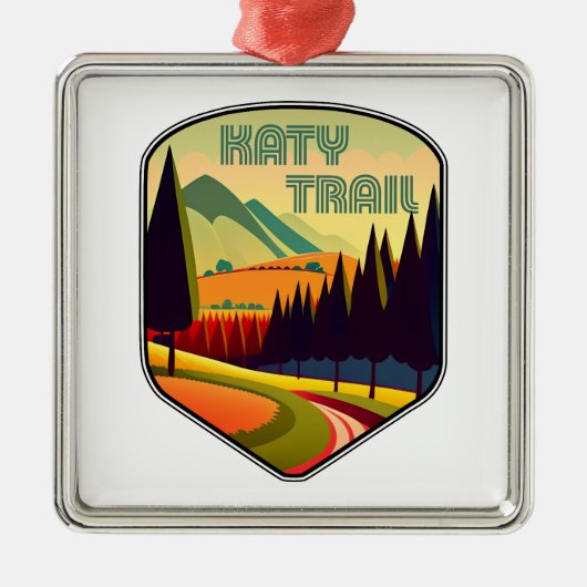 Katy Trail Missouri Colors Ornament Aus Metall (Vorne)