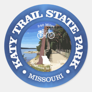 Katy Trail (radfahren c) Runder Aufkleber
