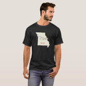 Katy Trail Route Karte T-Shirt (Vorne ganz)