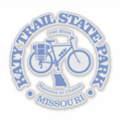 Katy Trail Staat Park (Fahrrad) Aufkleber (Vorderseite)