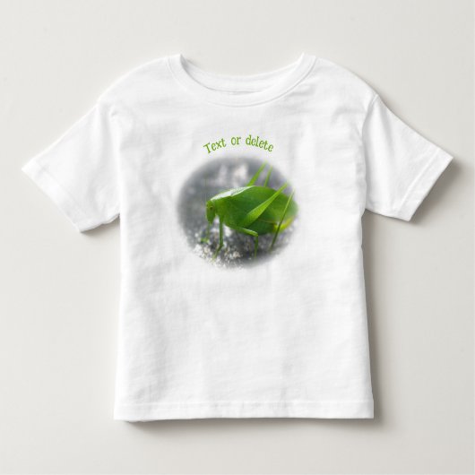 Katydid Grasshopper Nature Personalized Kleinkind T-shirt (Vorderseite)