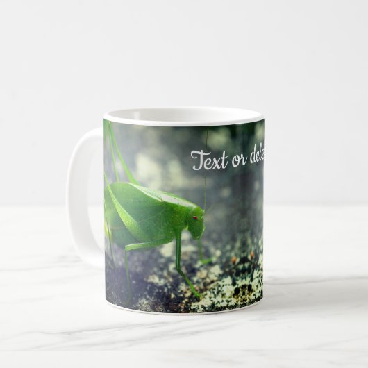 Katydid Grasshopper Personalisiert Kaffeetasse (Vorderseite Links)