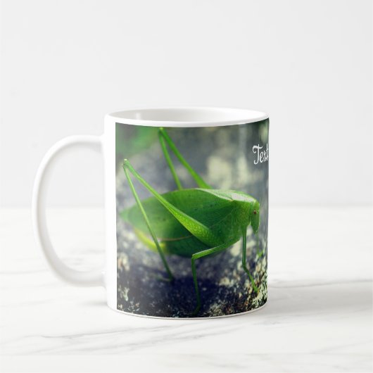 Katydid Grasshopper Personalisiert Kaffeetasse (Links)