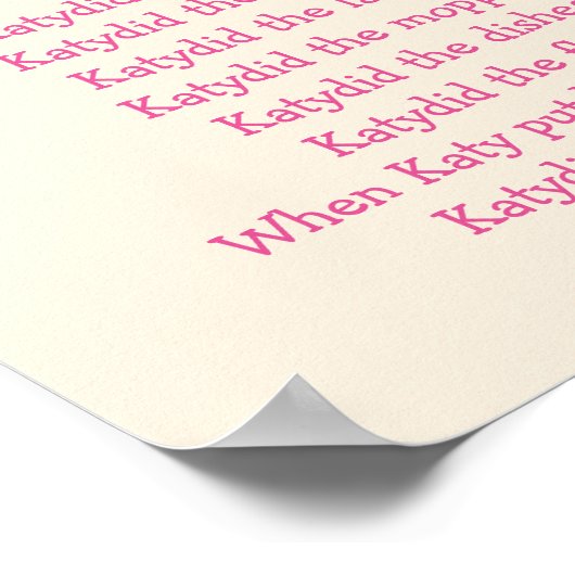 Katydid Poster (Ecke)