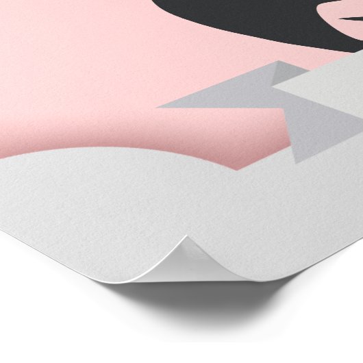 Katz Button Schwanz Poster (Ecke)