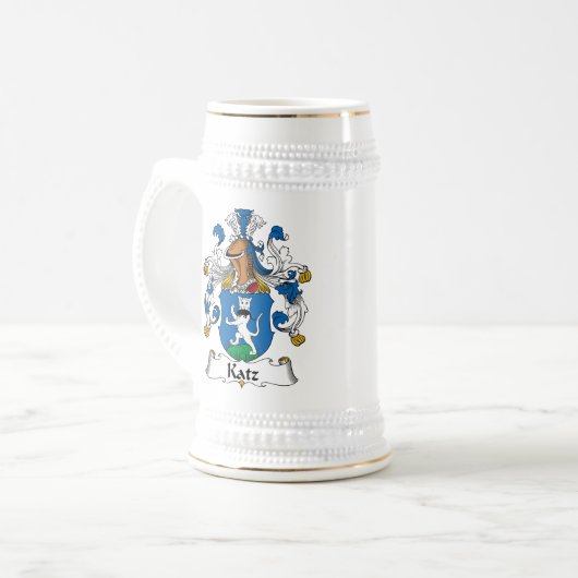 Katz Familienwappen Bierglas (Vorderseite Links)