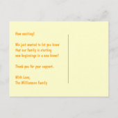 Katz mit Schachtel - Wir bewegen Postkarte (Rückseite)