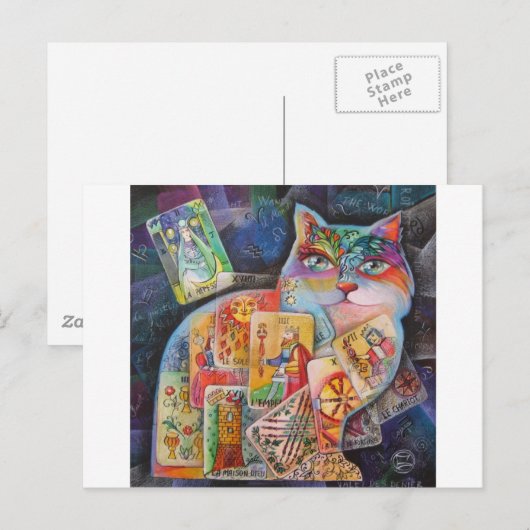 Katz-Tarot Postkarte (Vorne/Hinten)