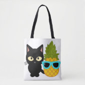 Katz und Ananas sind die besten Freunde Tasche (Vorderseite)