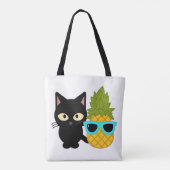 Katz und Ananas sind die besten Freunde Tasche (Rückseite)