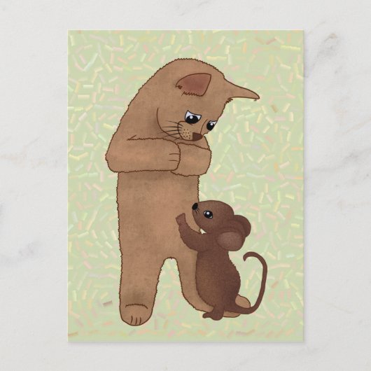 Katz und Maus Postkarte (Vorderseite)