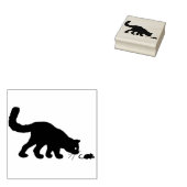 Katz- und Maus-Silhouette Briefmarke Gummistempel (Stempel)