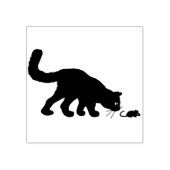 Katz- und Maus-Silhouette Briefmarke Gummistempel (Prägung)