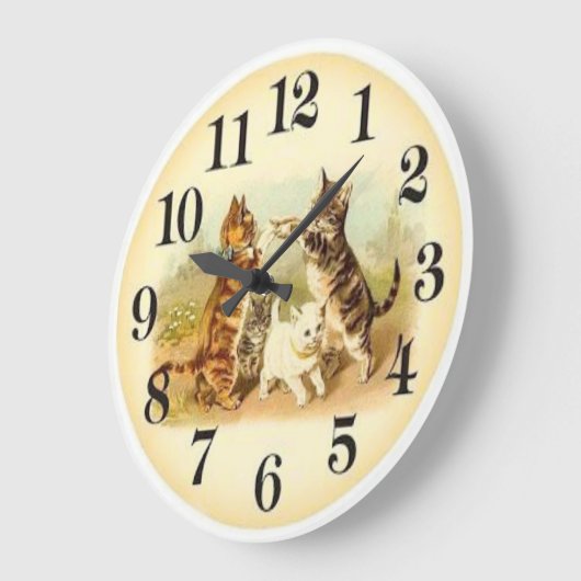 Kätzchen 1 große wanduhr (Winkel)
