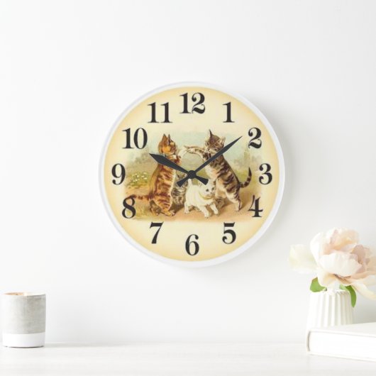 Kätzchen 1 große wanduhr (Zuhause)