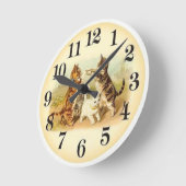 Kätzchen 1 runde wanduhr (Winkel)