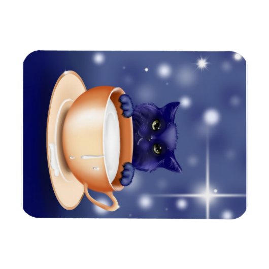 Kätzchen-83660 NIEDLICH KITTEN CAT CARTOON ANIMATI Magnet (Horizontal)
