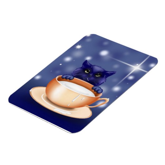 Kätzchen-83660 NIEDLICH KITTEN CAT CARTOON ANIMATI Magnet (Linke Seite)