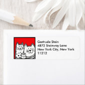 Kätzchen-Adressenaufkleber (Insitu)