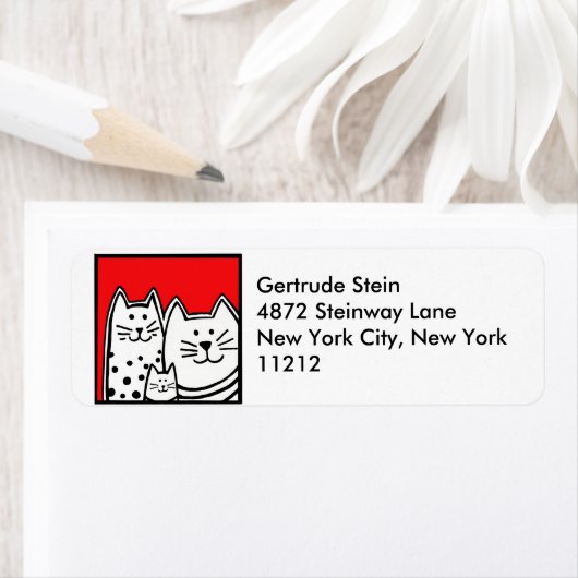 Kätzchen-Adressenaufkleber (Insitu)