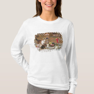 Kätzchen an einem Bankett, 19. Jahrhundert T-Shirt