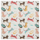 Kätzchen auf der ganzen Welt Stoff (Muster)