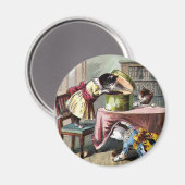 Kätzchen auf der Suche nach Mittens Magnet (Vorderseite/Rückseite)