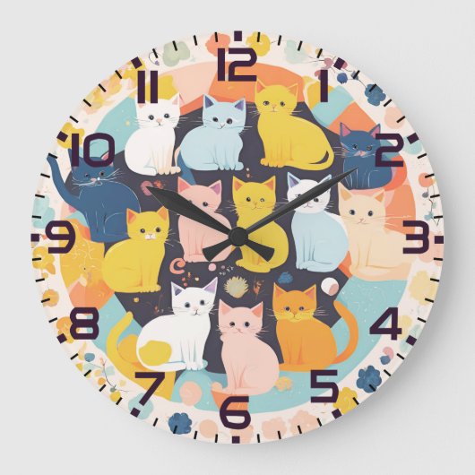 Kätzchen auf der Uhr (Vorderseite)