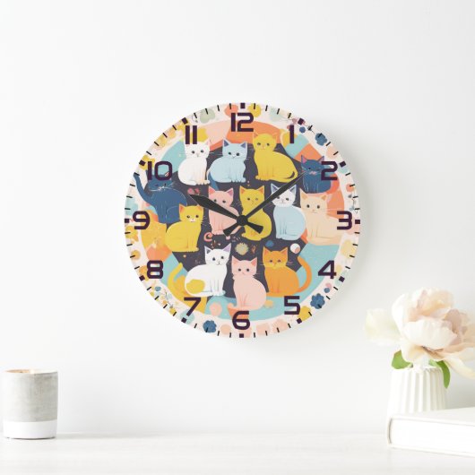 Kätzchen auf der Uhr (Zuhause)