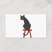 Kätzchen auf Holzhocker - Rücken Farbe Visitenkarte (Rückseite)