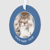 Kätzchen auf meinem Schoss Ornament (Vorderseite)