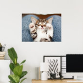 Kätzchen auf meinem Schreibtisch Poster (Heimbüro)