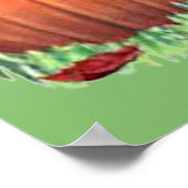 Kätzchen auf Pumpkins Print Poster (Ecke)