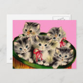 Kätzchen aus den 50er Jahren Postkarte (Vorne/Hinten)