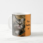 Kätzchen "behalten oben schauen!" Tasse (Vorderseite Links)