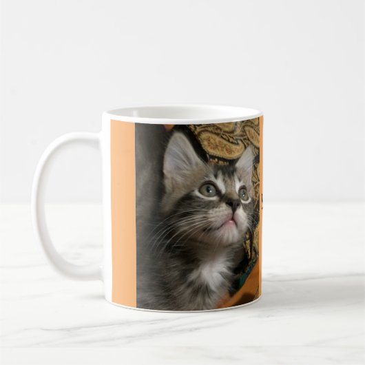 Kätzchen "behalten oben schauen!" Tasse (Links)