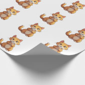 Kätzchen beim Kaffeetrinken Geschenkpapier (Ecke)