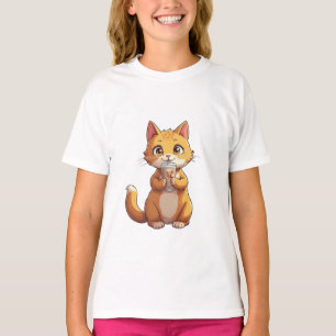 Kätzchen beim Kaffeetrinken T-Shirt