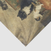 Kätzchen beim Spiel von Henriette Ronner-Knip Seidenpapier (Ausschnitt)