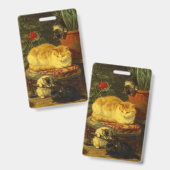 Kätzchen beim Spielen Ausweis (Vorder- & Rückseite)